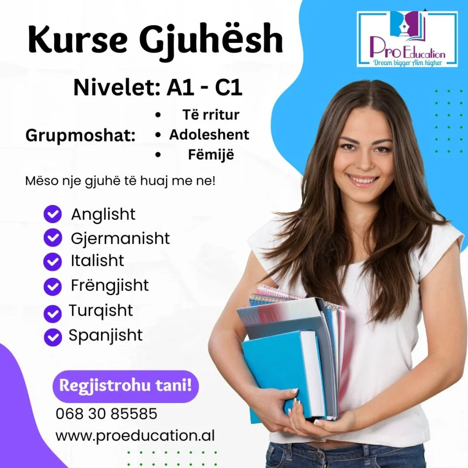 Tirane, kurse gjuhe anglisht | italisht | gjermanisht | fren... Qender kusresh &amp; After School - Pro Education (Anglisht, Gjermanisht, Italisht, Frengjisht)