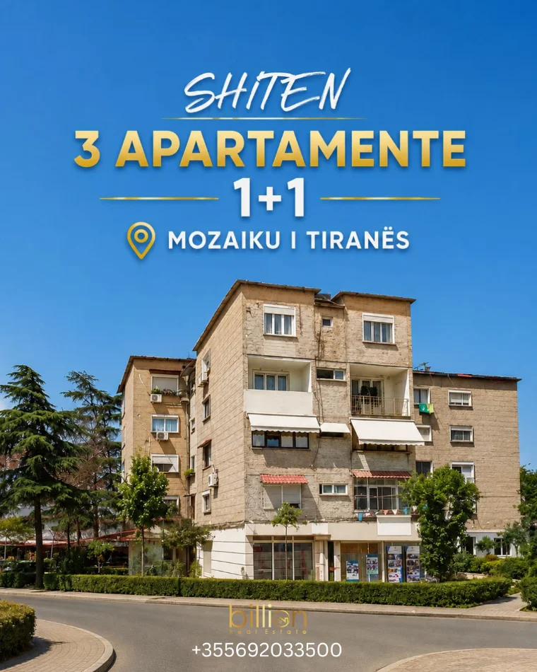 SHITEN 3 Apartamente 1+1 , 123 m² 327.000 € (Mozaiku i Tiranes)