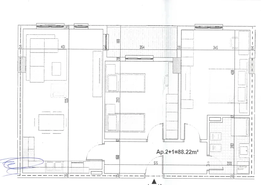 Tirane, shitet apartament 2+1 Kati 4, 102 m² 135.000 € (Paskuqan)