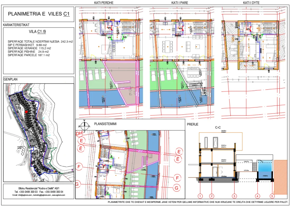 Tirane, shitet Vile 3 Katshe , 242 m² 493.965 € (Liqeni Farke)