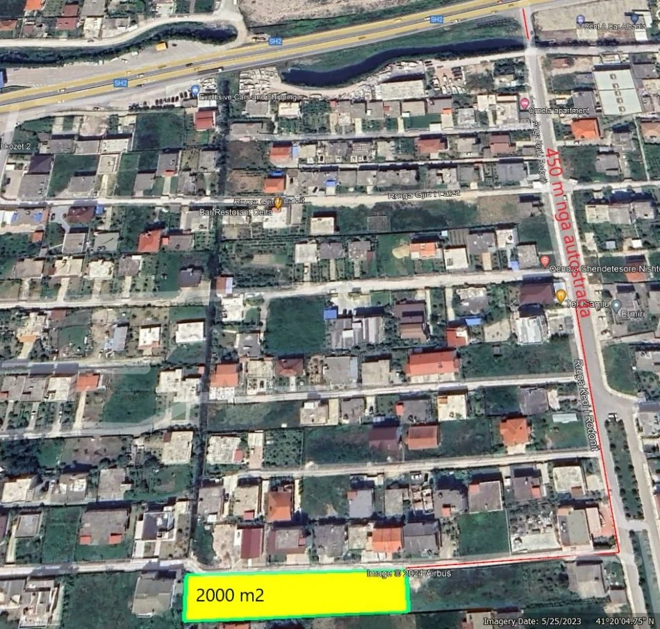 Shitet toke are, 2000 m2 Shkozet, Durres