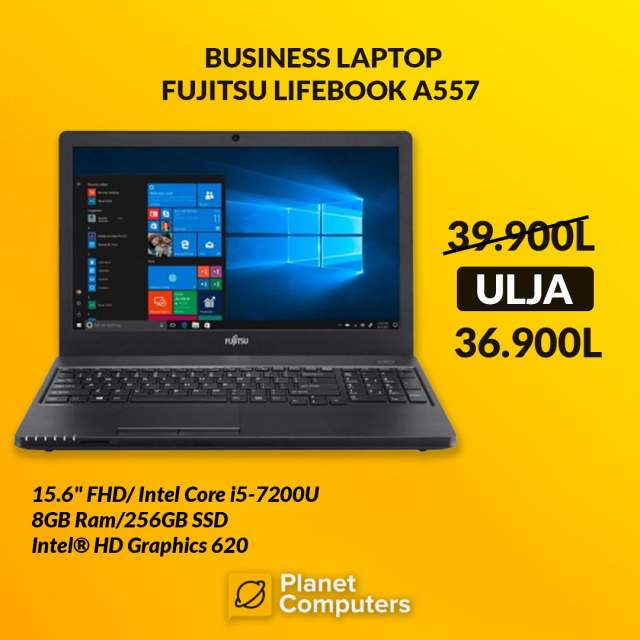 Tirane, shes Laptop Fujitsu Lifebook A557 36.900 Leke