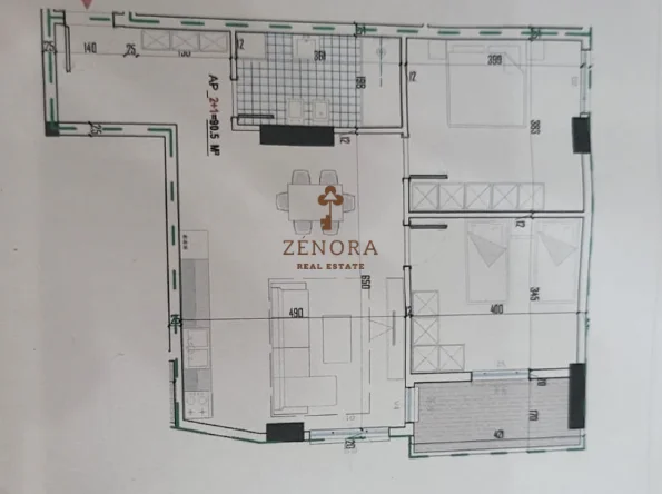 Shqiperi, shitet apartament 2+1+Ballkon Kati 5, 105 m² 127.068 € (Babrru)