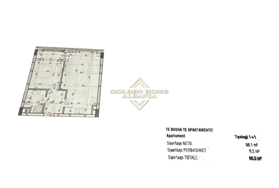 Tirane, shitet apartament 1+1 , 69 m² 107.068 € (Astir)