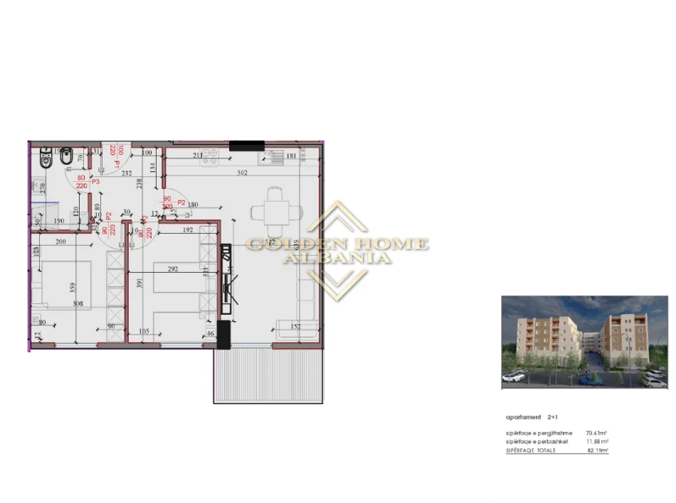 Tirane, shitet apartament , 81 m² (Paskuqan)