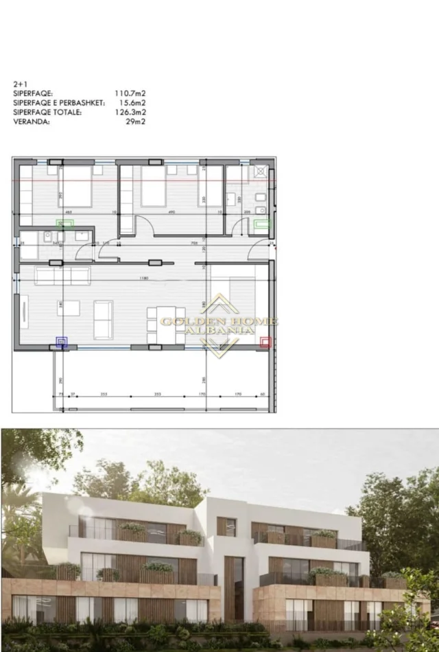 Tirane, shitet Vile , 126 m² (sauk)