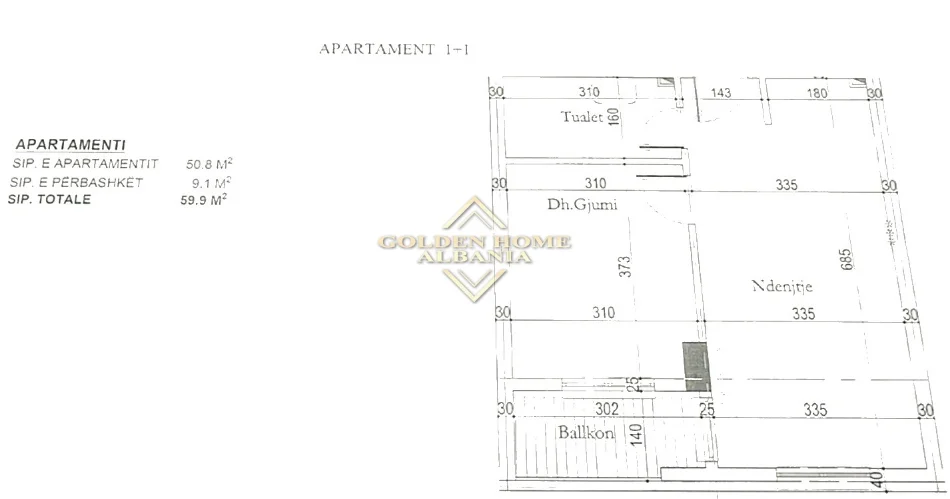 Tirane, shitet apartament , 60 m² (sheshi shqiponja)