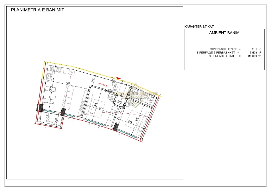 Tirane, shitet apartament , 85 m² (kodra e diellit)