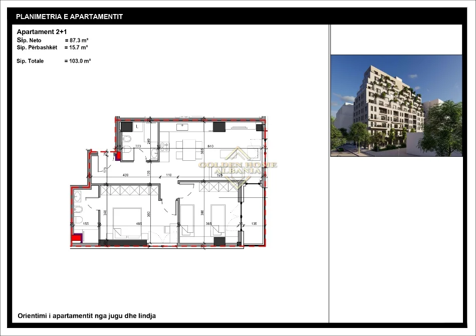 Tirane, shitet apartament , 103 m² (pazari i ri)