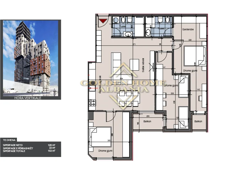 Tirane, shitet apartament , 153 m² (Muhamed gjollesha)