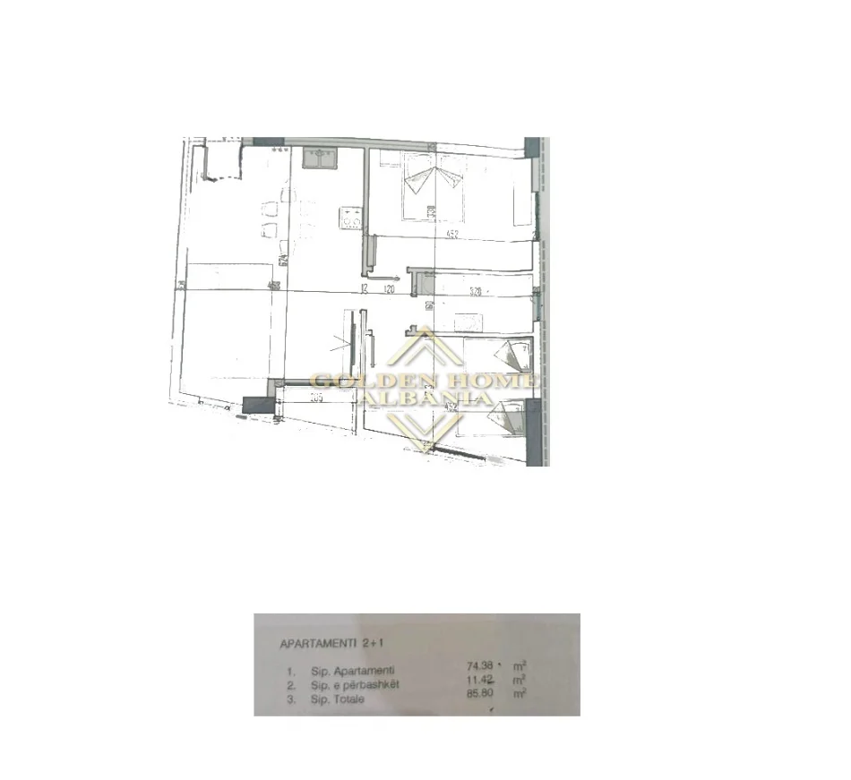 Tirane, shitet apartament , 86 m² (Paskuqan)