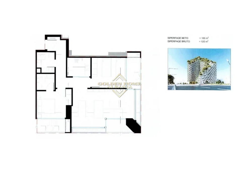 Tirane, shitet apartament , 120 m² (rruga Dritan Hoxha)