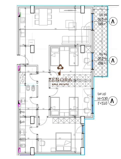 Tirane, shitet apartament 3+1+Aneks+Ballkon Kati 6, 164 m² 271.656 € (Kodra e Diellit)
