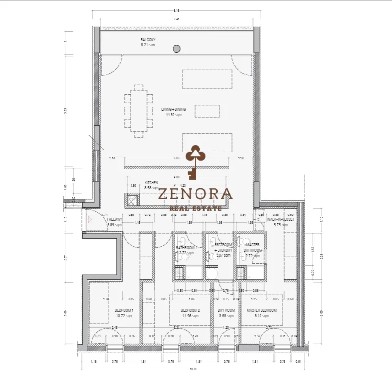Tirane, shitet apartament 3+1+Aneks+Ballkon Kati 5, 161 m² 320.330 € (Mjull-Bathore)