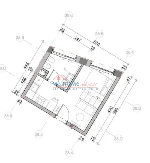 Tirane, shitet garsonier 1+1+Ballkon Kati 6, 30 m² 75.000 € (Ali Demi)
