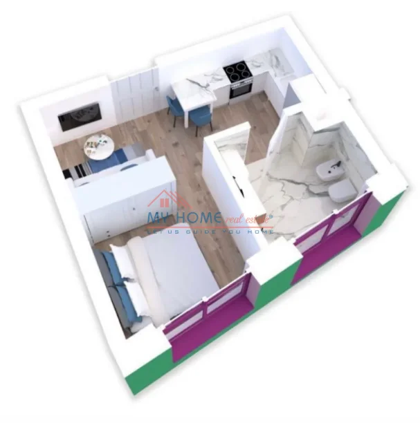 Tirane, shitet garsonier 1+1+Ballkon Kati 6, 30 m² 75.000 € (Ali Demi)