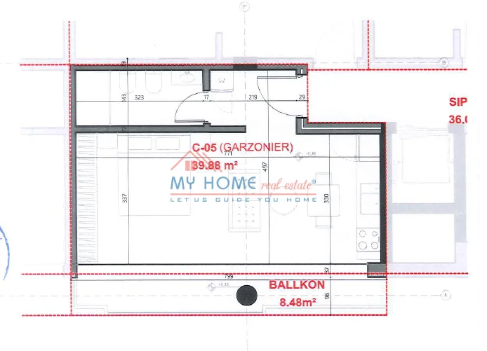 Vlore, shitet garsonier 1+1+Ballkon Kati 2, 58 m² 115.100 € (Orikum)
