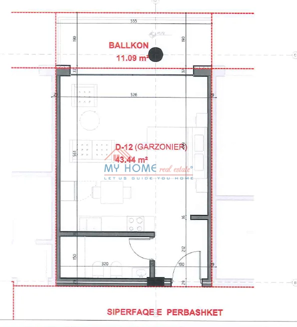 Vlore, shitet garsonier 1+1+Ballkon Kati 2, 58 m² 115.100 € (Orikum)