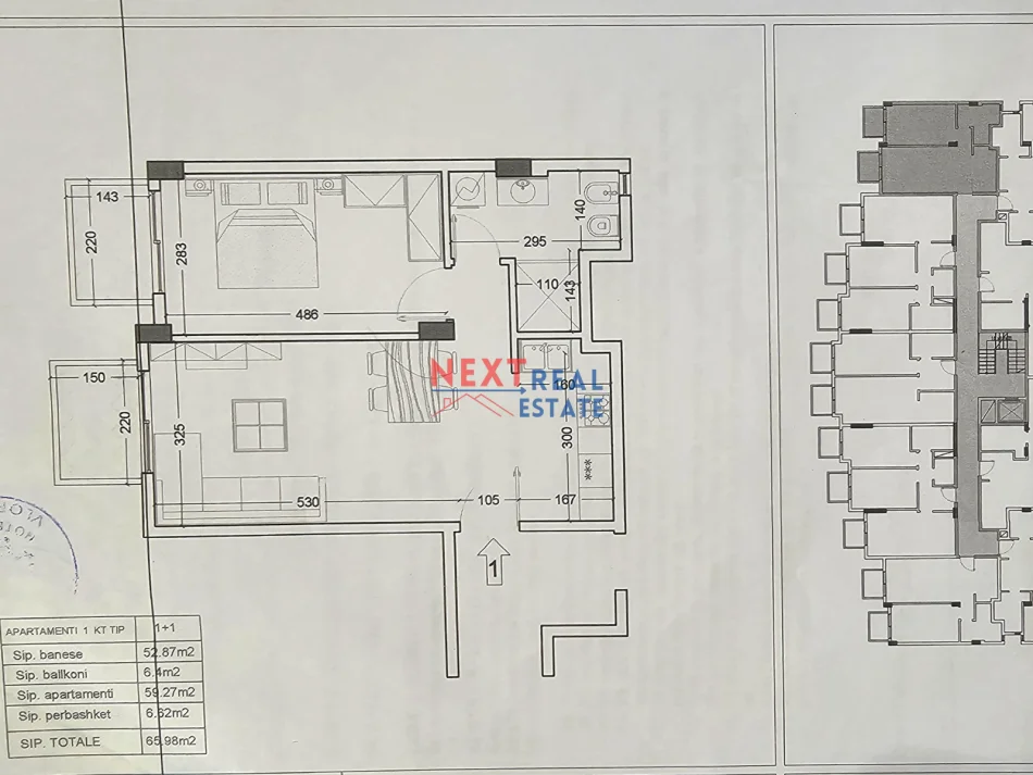 REZERVO PRONEN VETEM ME 500€! Vlore, shitet apartament 1+1+Ballkon , 66 m² 95.700 € (ORIKUM)
