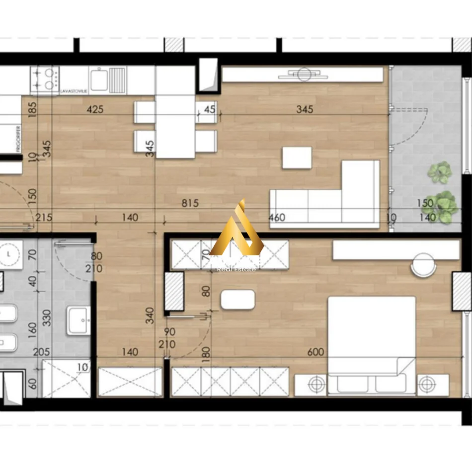 Tirane, shitet apartament 1+1+Ballkon Kati 3, 81 m² 135.000 € (garden turdiu)