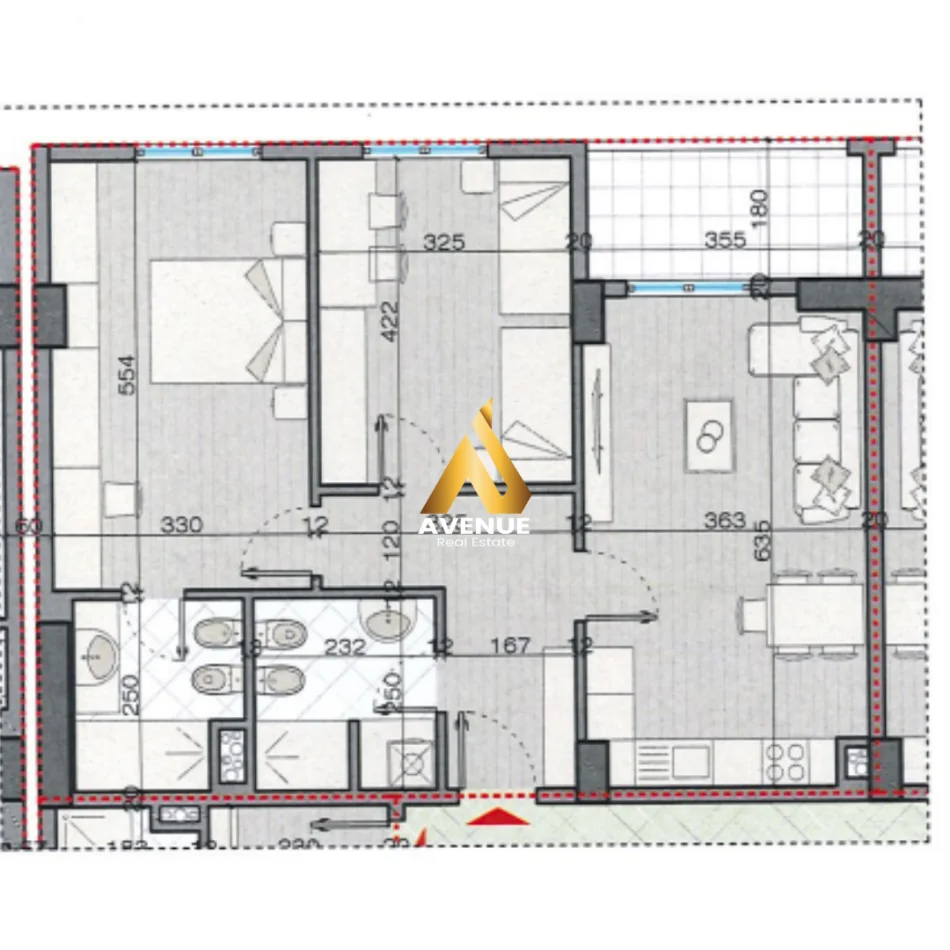 Tirane, shitet apartament 2+1+Ballkon Kati 8, 105 m² 145.000 € (sokrat miho)