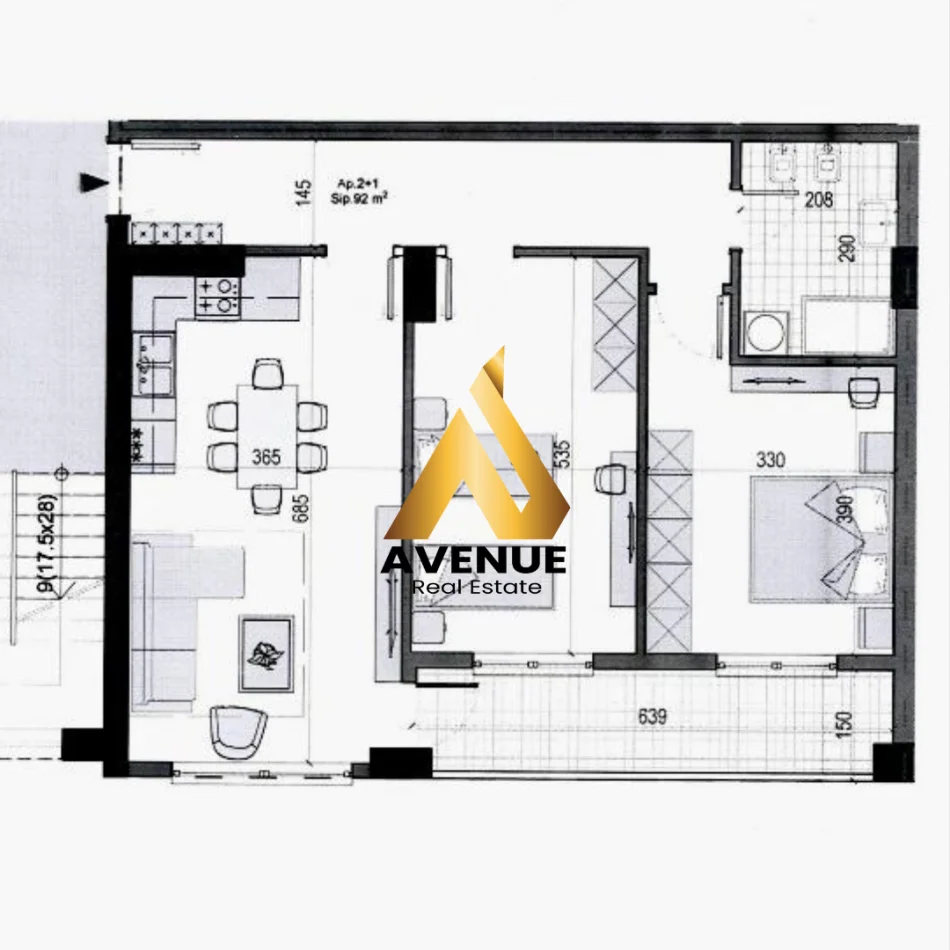 Tirane, shitet apartament 2+1+Ballkon Kati 8, 94 m² 70.720 € (kamez)