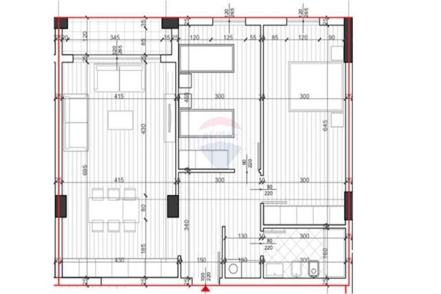 Tirane, shes apartament 2+1+BLK Kati 7, 106 m² 137.500 Euro (Don Bosko)