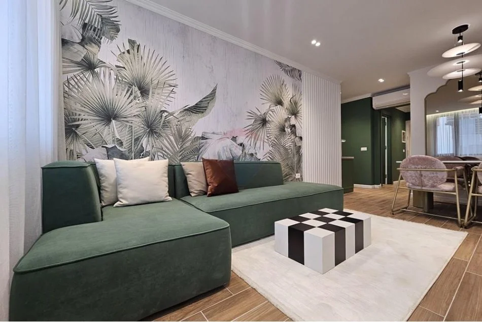 Tirane, jepet me qera 1+1+Ballkon Kati 4, 70 m² 1.200 € (Myslym Shyri)