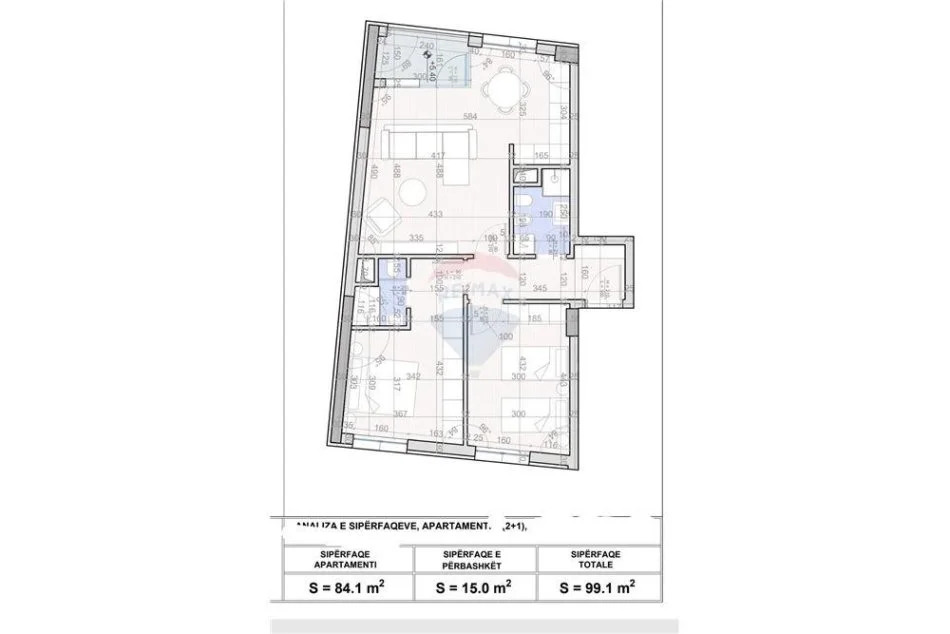 Tirane, shitet apartament 2+1 Kati 4, 99 m² 118.920 € (astir - Astir, Albania)
