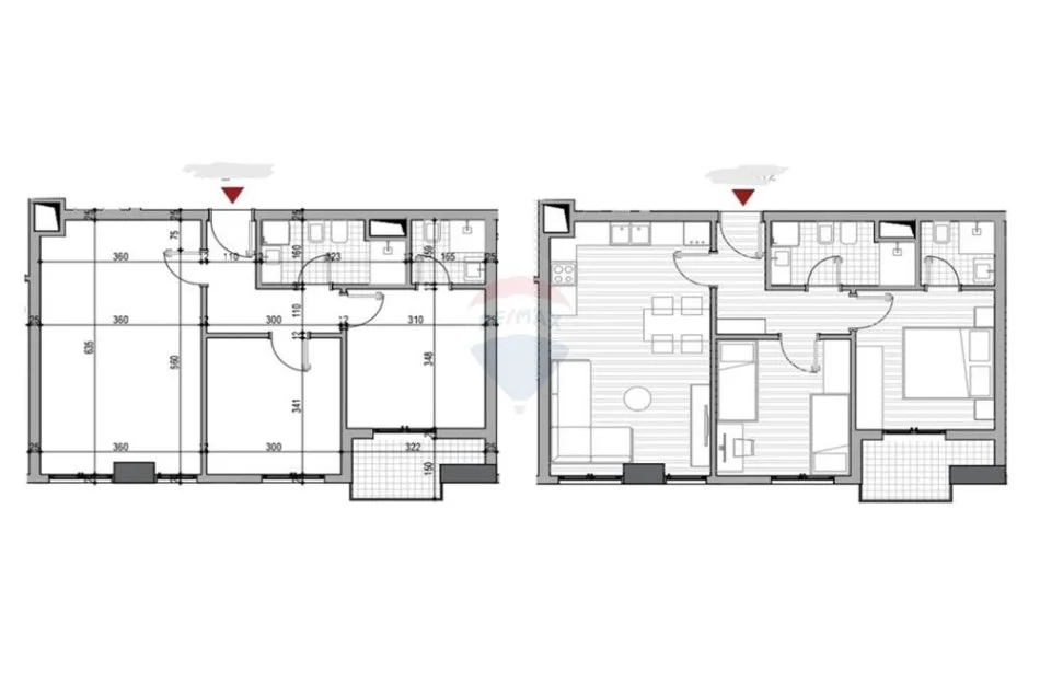 Tirane, shitet 2+1+Ballkon Kati 1, 81 m² 109.900 € (5 Maji)