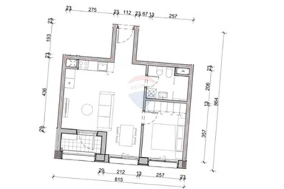 Tirane, shitet apartament 1+1 Kati 3, 61 m² 94.000 € (ali demi)