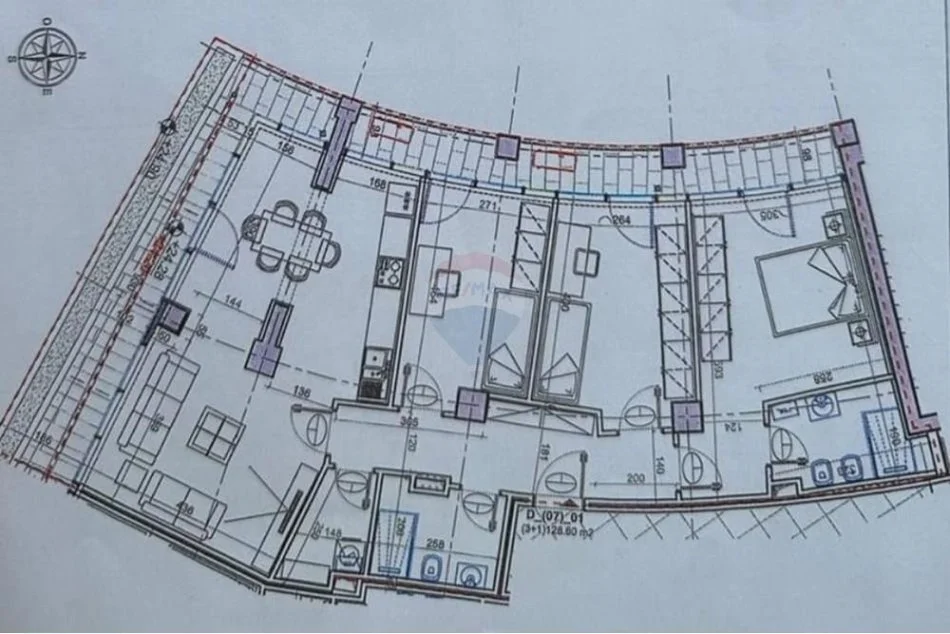 Tirane, shitet apartament 3+1 Kati 7, 161 m² 650.000 € (EKSKLUZIVE! APARTAMENT 3+1+2+PARKIM TE LAKE VIEW)