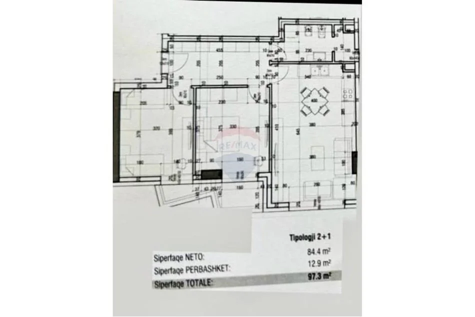 Tirane, shitet apartament 2+1+Ballkon Kati 2, 97 m² 118.000 € 