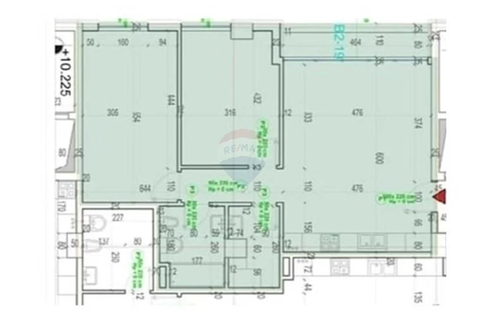 Tirane, shitet apartament 2+1 Kati 2, 100 m² 159.952 € (Rruga Xhanfize Keko)