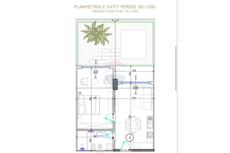 Golem, shitet apartament 1+1 Kati 0, 73 m² (Liburna Residence)