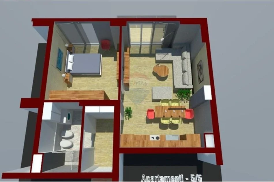 Tirane, shitet apartament 1+1 Kati 1, 74 m² 105.000 € (Fusha e Aviacionit, Shqipëri)