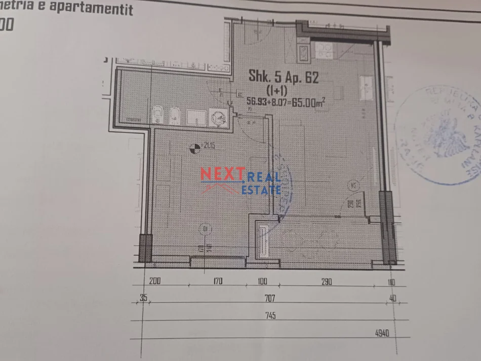 Tirane, shitet apartament 1+1+Ballkon , 65 m² 101.000 € (TIRANA DOGANA)