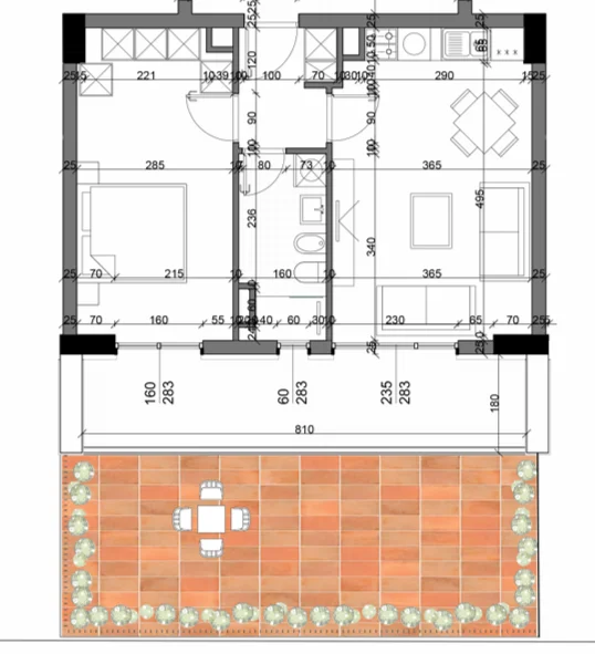 Tirane, shitet apartament 1+1+Ballkon Kati 1, 78 m² 225.000 € (Tulipan Residence, TEG)
