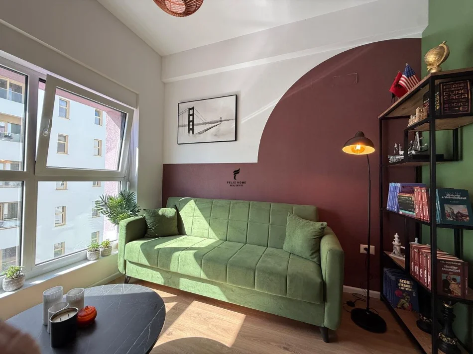 Tirane, jepet me qera apartament 1+1 Kati 6, 50 m² 420 € (ALI DEMI)