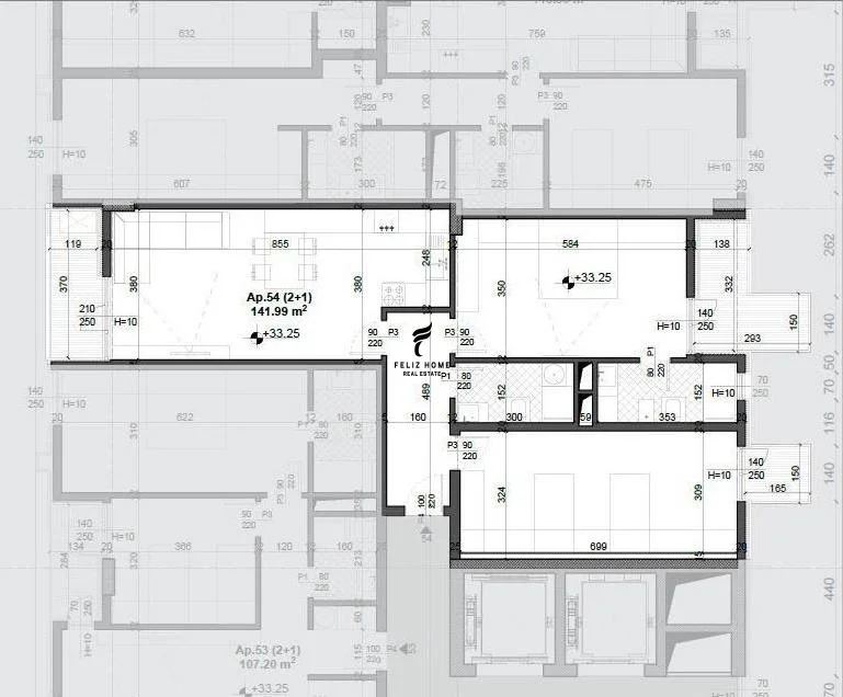 Tirane, shitet apartament 2+1 Kati 9, 141 m² 206.000 € (FUSHA E AVIACIONIT)