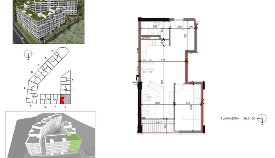 Tirane, shitet apartament 1+1 Kati 7, 83 m² 91.500 € (SHKOZE)