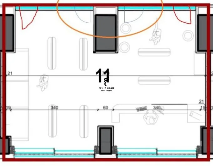 Tirane, jepet me qera zyre Kati 1, 76 m² 5.300 € (RRUGA ELBASANIT)