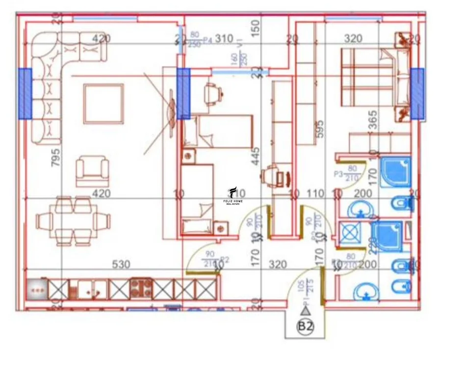 Tirane, shitet apartament 2+1 Kati 1, 103 m² 93.000 € (KAMEZ)