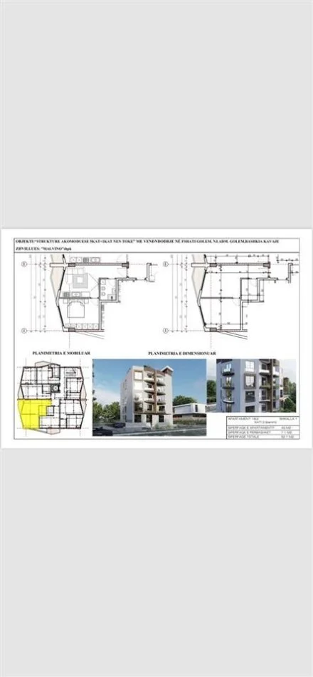 Durres, shitet apartament 1+1 Kati 2, 51 m² 66.560 € (Mali Robit)