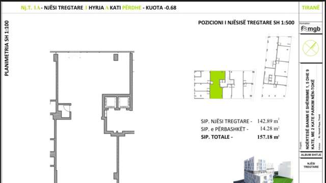 Tirane, shitet dyqan Kati 0, 175 m² 375.000 Euro (Tregu ushqimor)