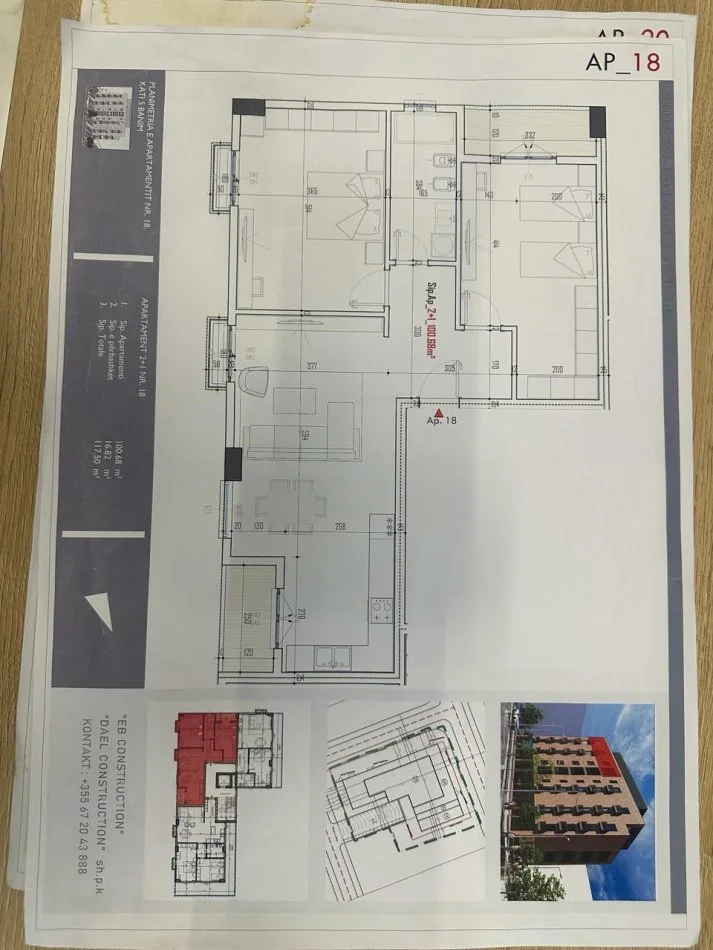 Apartament 2+1 ne shitje kamez