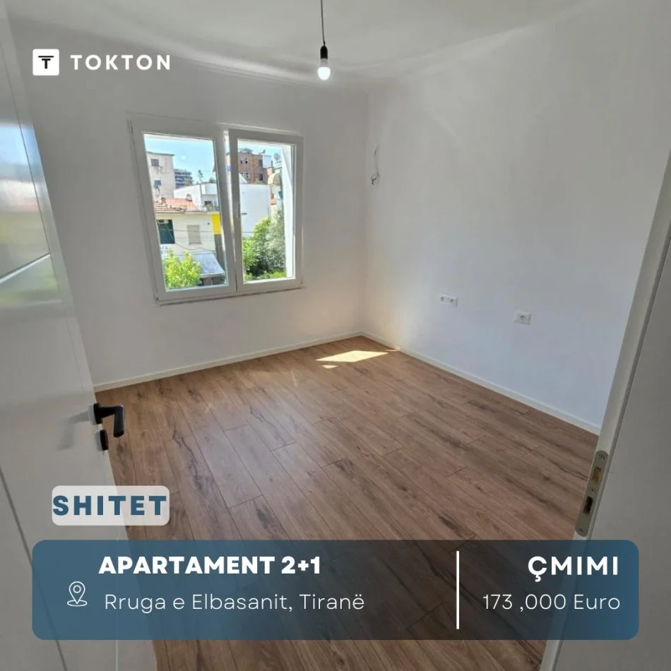 Tirane, shes apartament 2+1+Ballkon Kati 3, 73 m² 173.000 € (Rruga e Elbasanit)