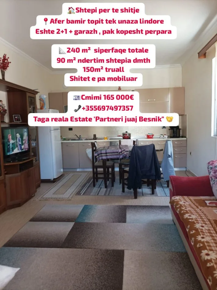 Tirane, shes shtepi 1 Katshe Kati 0, 90 m² 165.000 € (Rruga Bamir topit)