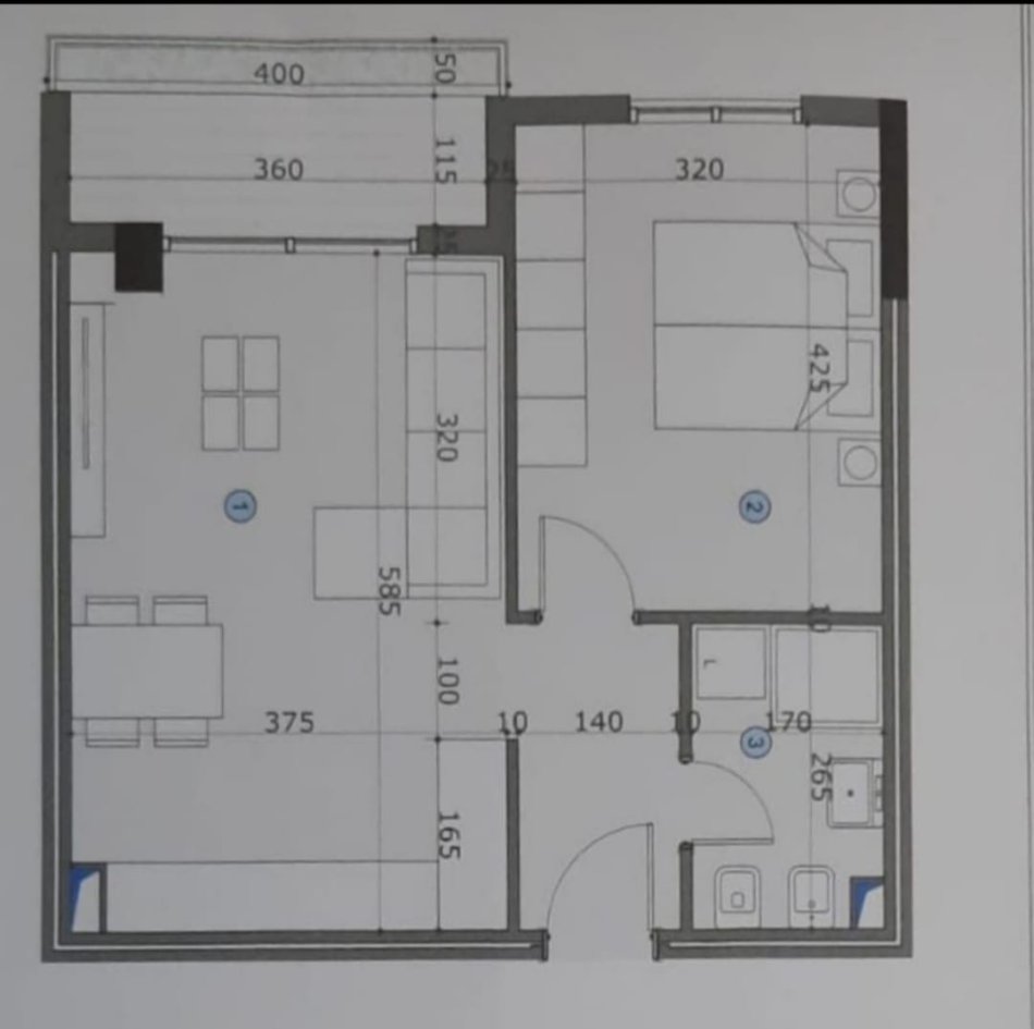 Tirane, jepet me qera nga Pronari, pa-komision apartament 1+1+Ballkon Kati 2, 60 m² 600 € (Robert Shvarc)