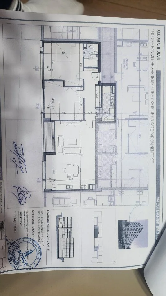 Tirane, shitet apartament 2+1 Kati 5, 126 m² 176.400 € (Stacioni I trenit ,fundi bulevardit)